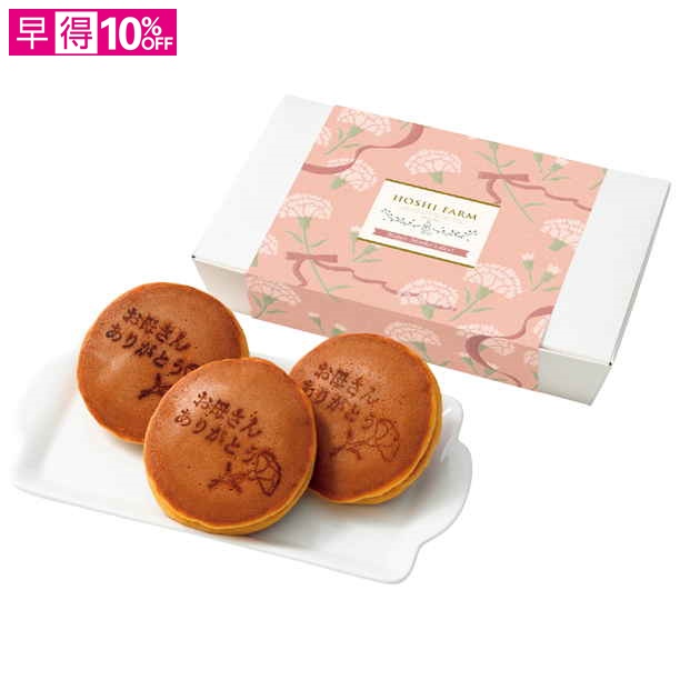 【母の日早得】ホシファーム カーネーション「ホットハート」（SUSTEE付）＆徳島なると金時のどら焼き【480400】 商品サムネイル