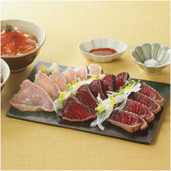 【父の日早得】明神水産 鰹と鮪を楽しむ詰合せ~藁焼きたたきとどんぶり~【482329】 商品画像(1)