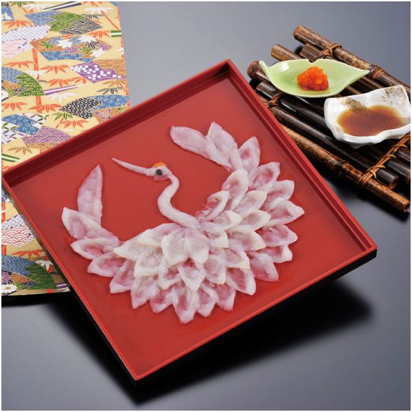 【父の日早得】ふく太郎本部 山口県萩産活〆まふぐ刺身 慶祝鶴【487041】 商品画像(1)