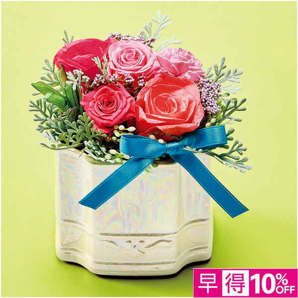 【母の日早得】Luna 和紙とプリザーブドフラワーで彩る花「ピンキースイート」【484831】 商品サムネイル