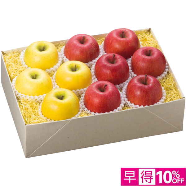 【早得12/8まで】青森県産 サンふじりんごとシナノゴールドセット 【162249】【冬☆】 商品サムネイル