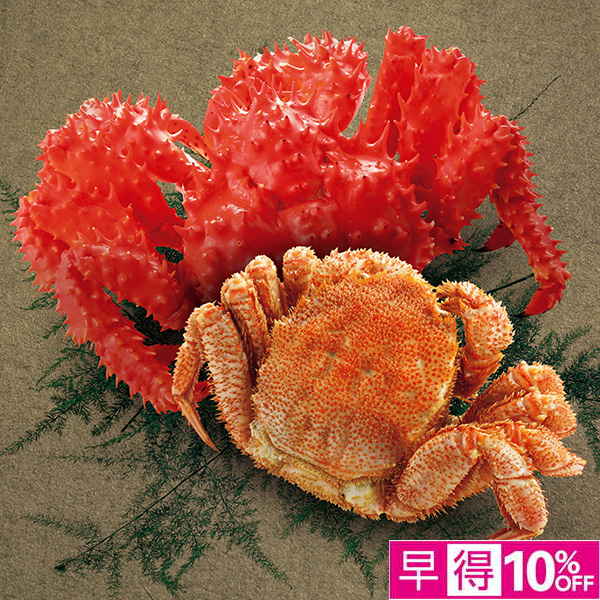 ☆【早得】[北海道産]北海道産2種のかに食べくらべ（毛がに、花咲がに）【044013】 商品サムネイル