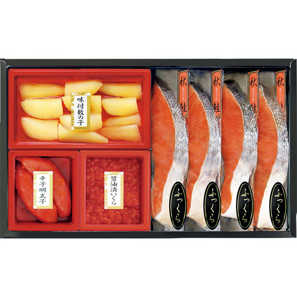 ☆【早得】東和食品 ふっくら熟成秋鮭と魚卵の詰合せ 【022093】 商品画像(1)