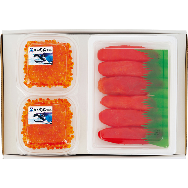 ☆【早得】カネサン佐藤水産 北海道産 鮭いくら・たらこセット 【018054】 商品画像(1)