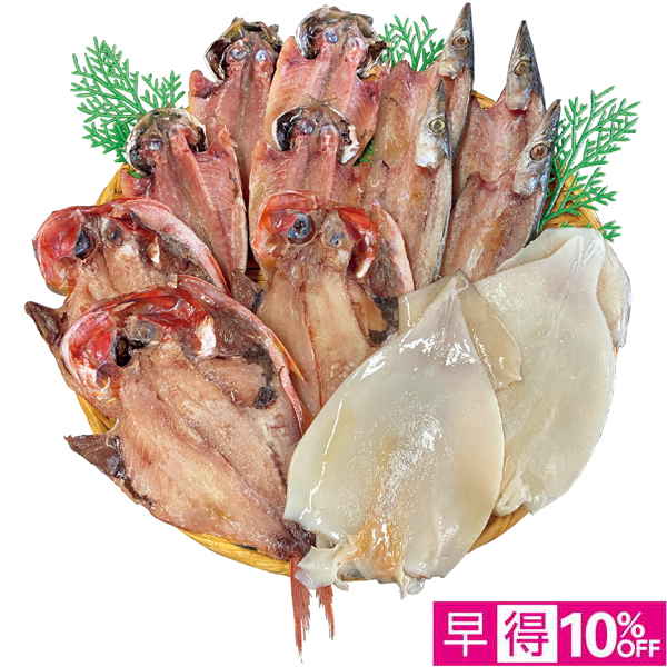 【早得12/10まで】沼津 丸栄水産 沼津の幸・一夜干しセット4種13枚 【164353】【冬☆】 商品サムネイル