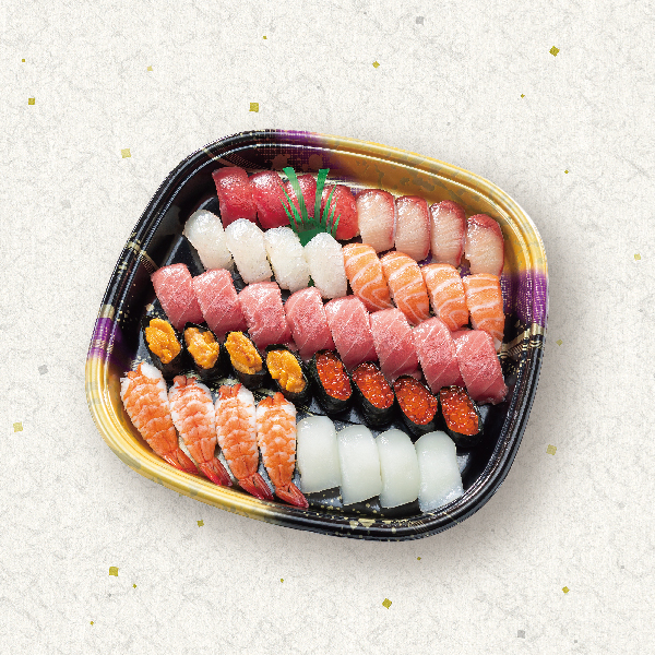 【1/1受取】魚屋の握り盛合せ（とろ入り） 40貫 4～5人前 【040020】 商品サムネイル